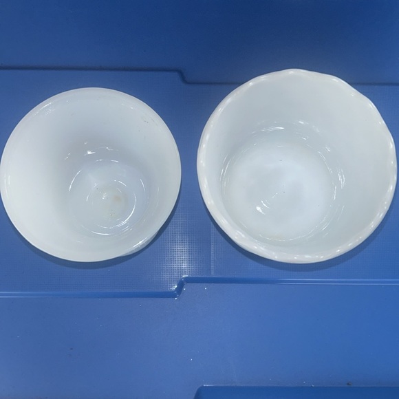 Two vintage milk, glass pedestal vases.  Both for $30 - Picture 3 of 3